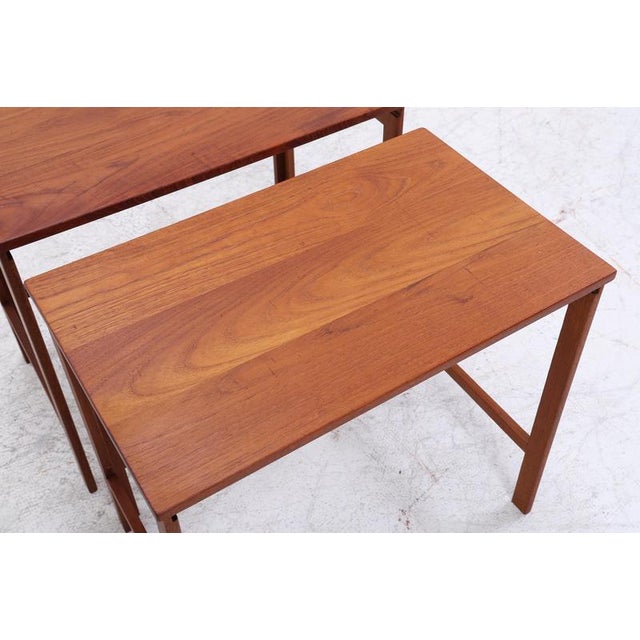 Mid-Century Danish Teak Nesting Tables, 1960s, Set of 2 For Sale - Image 9 of 14