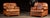 c. 1980s-1990s; Emerson Leather - Hickory, NC Matching pair of generously proportioned leather club chairs accompanied by...