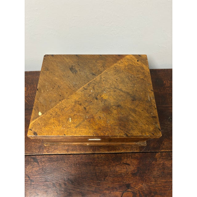 Wood Antique English Box For Sale - Image 7 of 8