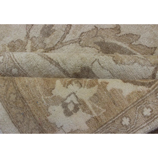 Chobi Rug From Pakistan in Muted Earthy Tones of Brown, Taupe, Gray and Pale Green For Sale - Image 11 of 12