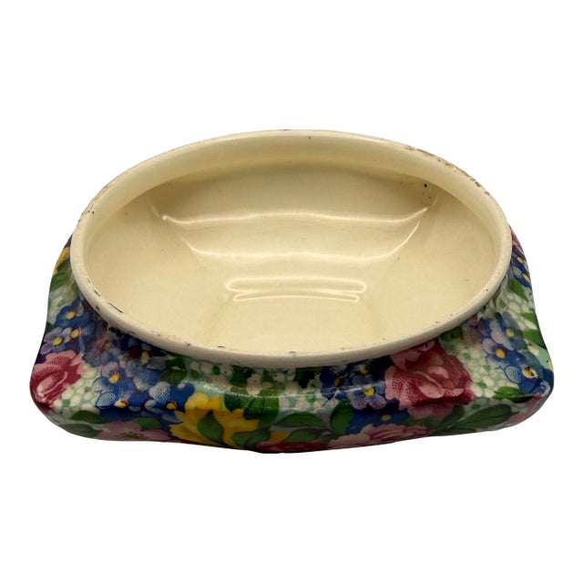 Royal Winton Julia Chintz Trinket Dish 3.75” Floral Jewelry Pin Dish England For Sale