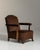 1940-1949 France Deep Espresso Brown Upholstered Wingback Armchair For Sale - Image 9 of 11