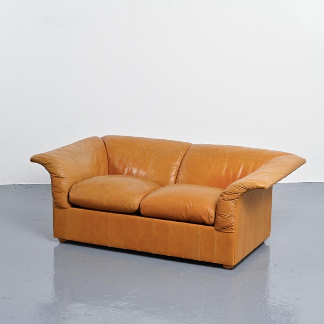 Poltrona Frau Leather Loto Sofas by Luigi Massoni for Poltrona Frau, Italy, 1976, Set of 2 For Sale - Image 4 of 18