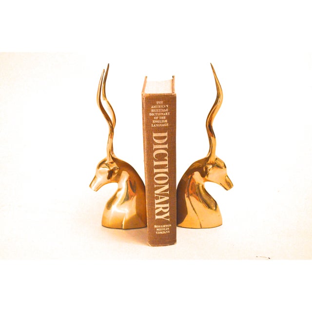 Vintage Brass Antelope Bookends Chairish