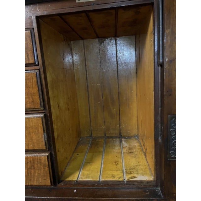 19th Century Antique Wooton Patent Secretary Desk in Burl Walnut For Sale - Image 15 of 18
