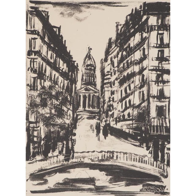 Maurice de vlaminck (1876-1958) paintings of paris: rue soufflot, 1927 original lithograph signed in the plate limited to...