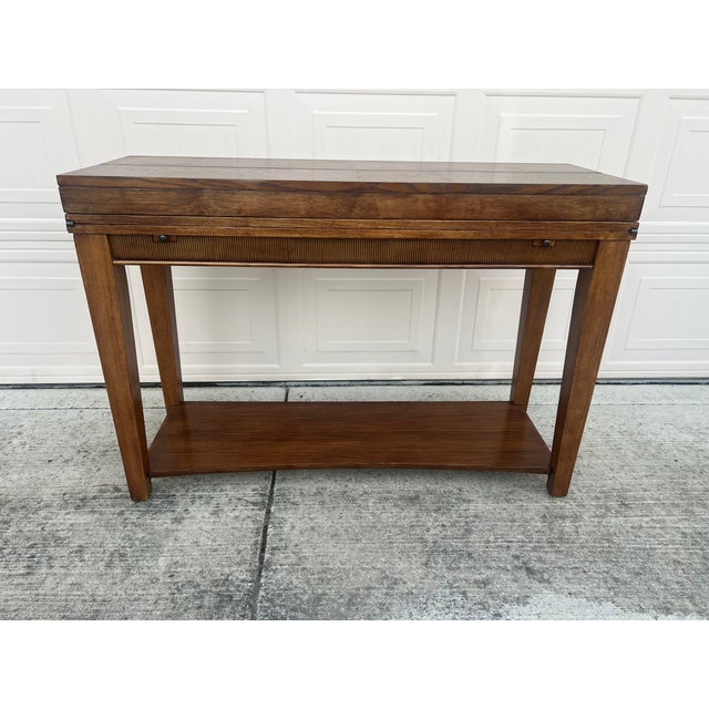 Mid 20th Century Mid 20th Century Mission Style Drop Leaf Desk/ Entry Table For Sale - Image 5 of 9