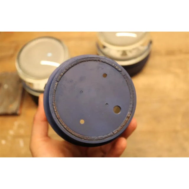 Blue Fresnel Wall Lamp from Oluce, 1960s For Sale - Image 4 of 9