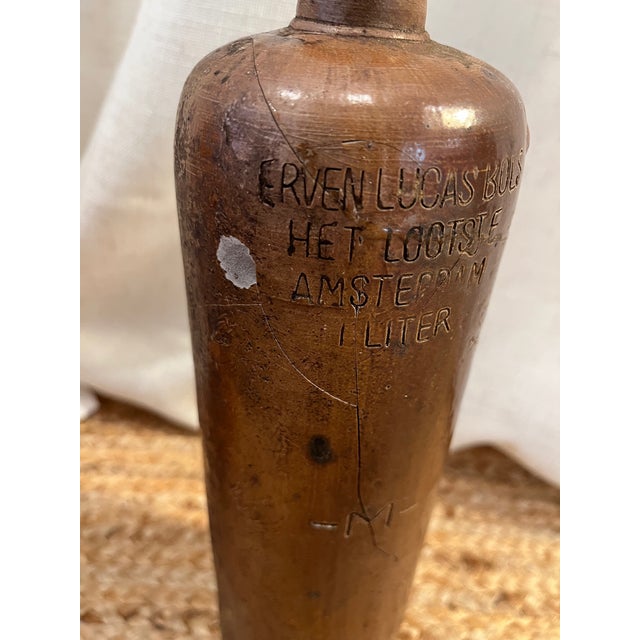 Antique Dutch Salt Glazed Stoneware Gin Bottles. Made in the 1800s - One With a Crack For Sale - Image 15 of 15