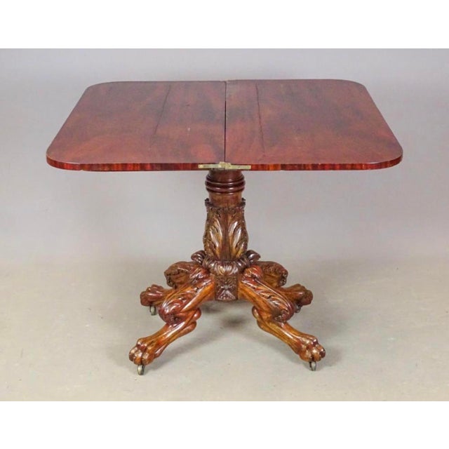 Early 19th Century Early 19th Century Beautiful American Empire Mahogany Card or Game Table For Sale - Image 5 of 8