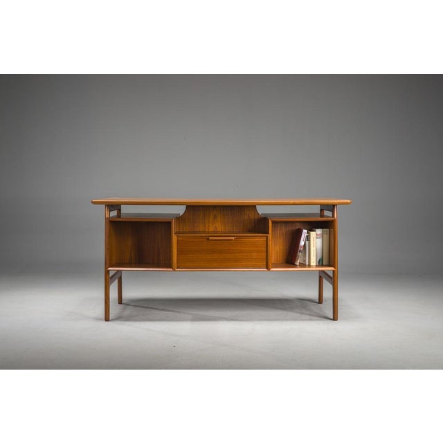 Model 75 Teak Desk by Gunni Omann for Omann Jun Furniture Factory, 1960s For Sale - Image 9 of 18