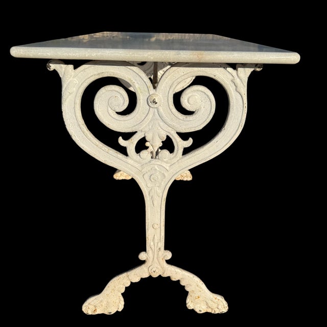 Antique French Cast Iron and Marble Bistro Table, 1900s For Sale - Image 13 of 18