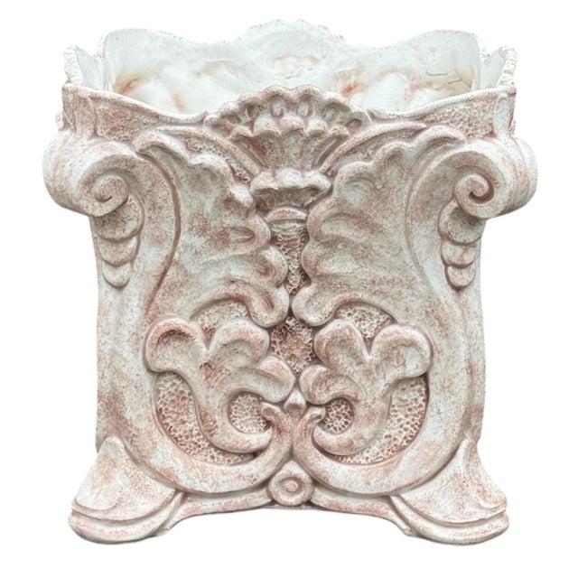 Rose Vintage Italian Ceramic Planter Pot For Sale - Image 8 of 11
