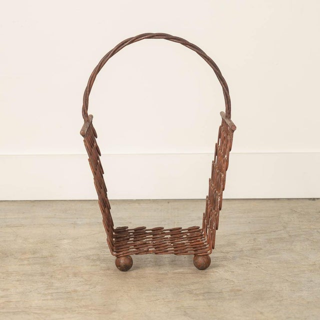 1950s 1950s French Modernist Iron Magazine Rack For Sale - Image 5 of 9