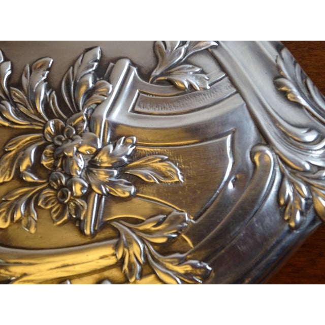 Metal Silver Hand Mirror, 1890s For Sale - Image 7 of 18