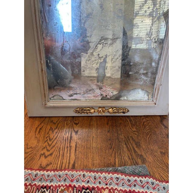 French Hand-Painted Trumeau Mirror For Sale - Image 3 of 3
