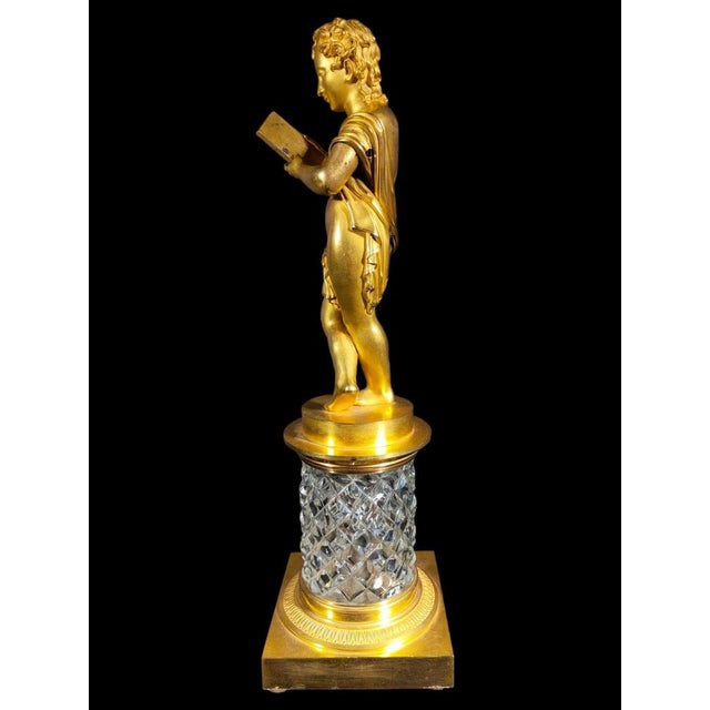 Baccarat Crystal and Gilt Bronze Figurine, 1830s For Sale - Image 12 of 16