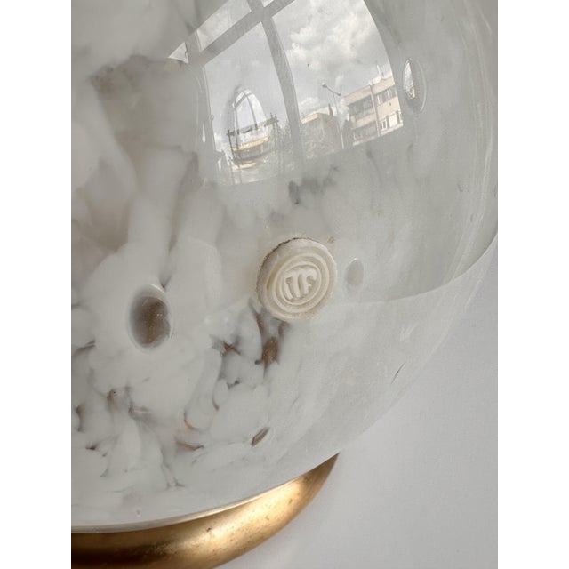 Murano Glass Table Lamp with Brass Base and Empire Shade by La Murrina, 1970s For Sale - Image 9 of 15