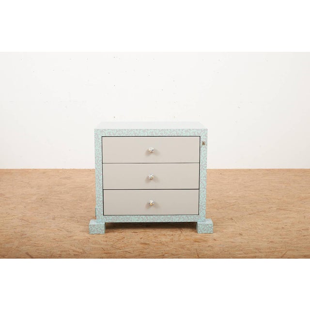 Cabinet in Chipboard Coated with Synthetic Resin and Lockable Drawers in Grey Fronts, 1980s For Sale - Image 13 of 13