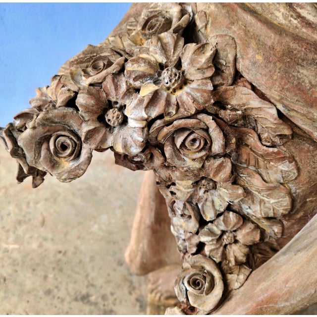 1900 - 1909 Tuscan Terracotta Spring Statue, 1900 For Sale - Image 5 of 8