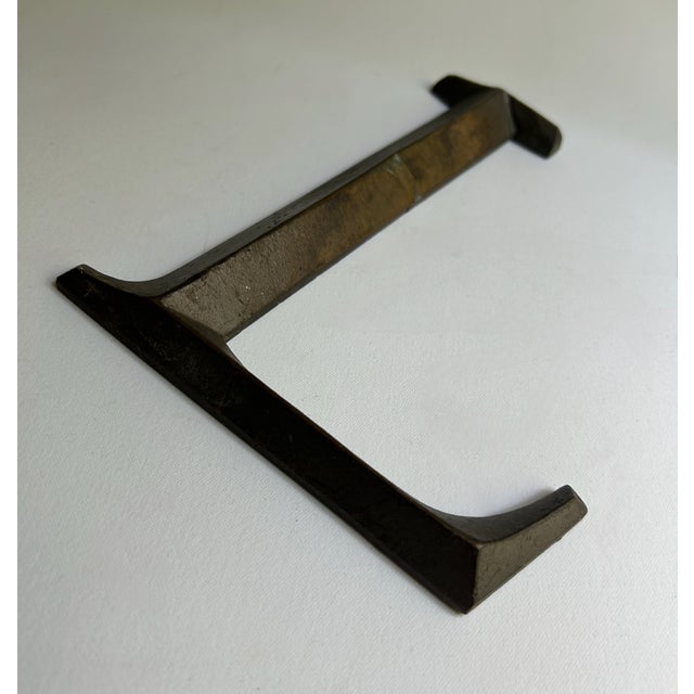 Antique Bronze Letter "L" Hanging Wall Signage For Sale In New York - Image 6 of 15