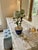 Vintage Chinoiserie Tôle Peinte Floral Topiary in Chonqing-Style Ceramic Pot For Sale - Image 9 of 12