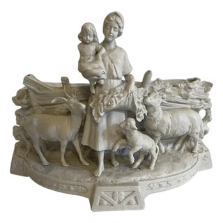 Biscuit Ceramic Composition Figurine For Sale