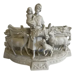 Biscuit Ceramic Composition Figurine