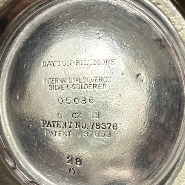 Mid-Century Modern 1940s Hotel Silver Teapot Biltmore Dayton For Sale - Image 3 of 9