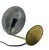 Blue Blue Metal and Brass Table Lamp, Italy, 1950s For Sale - Image 8 of 13