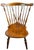 Farmhouse Set of Four Vintage Windsor Dining Chairs in Nutmeg Finish — Two Ethan Allen & Two Companion Chairs For Sale - Image 3 of 18