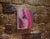 Contemporary Gone Fey by Shaina Craft | Oil on wood panel Portrait of a person with pink hair and an expressive gaze. For Sale - Image 3 of 5