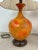 Ceramic Pair of Mid a Century Modern Orange Table Lamps With Lava Glaze For Sale - Image 7 of 12