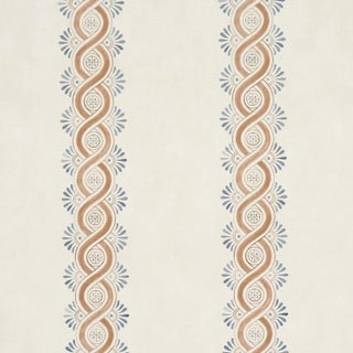 Schumacher Leonidis Stripe Wallpaper In Saffron For Sale