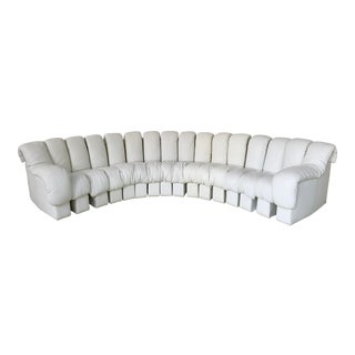 De Sede Ds600 Non-Stop White Leather Sofa For Sale