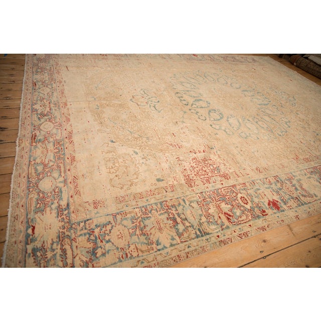 Vintage Distressed Ahar Carpet - 9'6" x 12'10" For Sale - Image 11 of 11