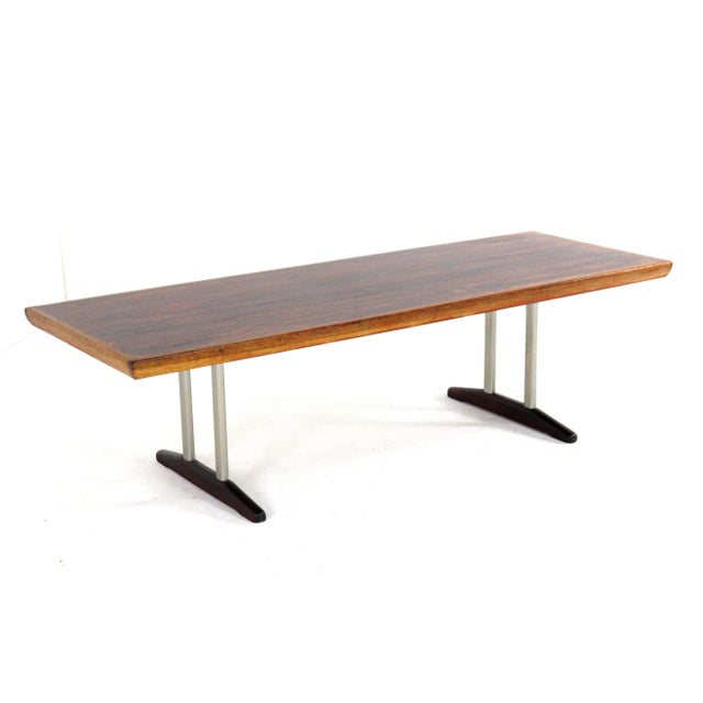 Rosewood & Walnut Drachten Coffee Table For Sale - Image 4 of 14