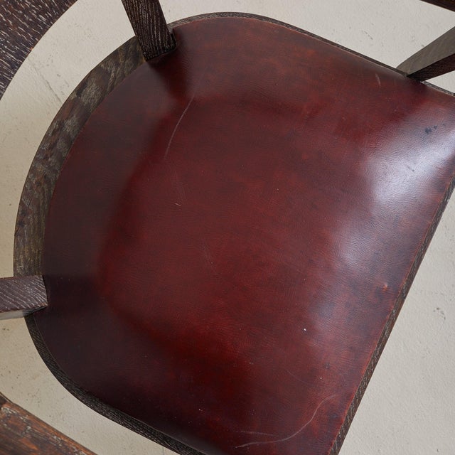French Art Deco Cerused Oak Fauteuil Chair, 1940s - 2 Available For Sale - Image 9 of 11