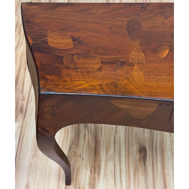 Italian Saber Leg Burlwood Console Table or Writing Desk For Sale - Image 10 of 17
