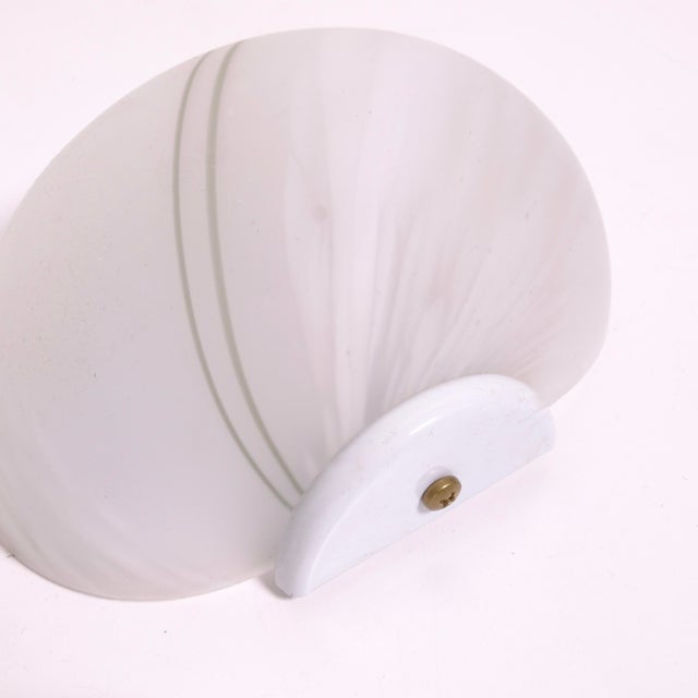 White Murano Glass Wall Lights with Tone-on-Tone, 1970s, Set of 2 For Sale - Image 10 of 18