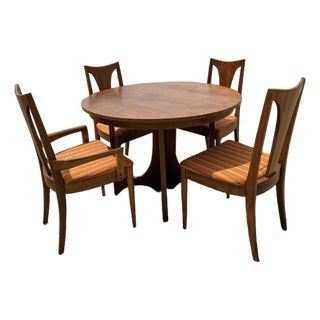 1960s Restored Broyhill Brasilia Dining Table and 4 Chairs For Sale