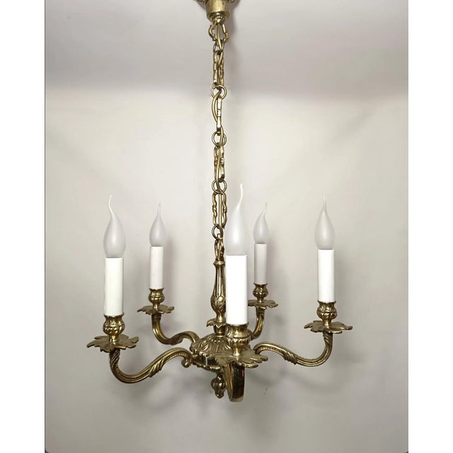 Vintage Chandelier in Bronze, 1950s For Sale - Image 6 of 18