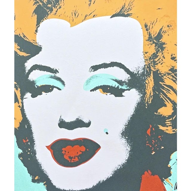 Andy Warhol (after) "Marilyn Monroe light green" print, size 60 x 60 cm, plate signed bottom right, numbered with pencil...