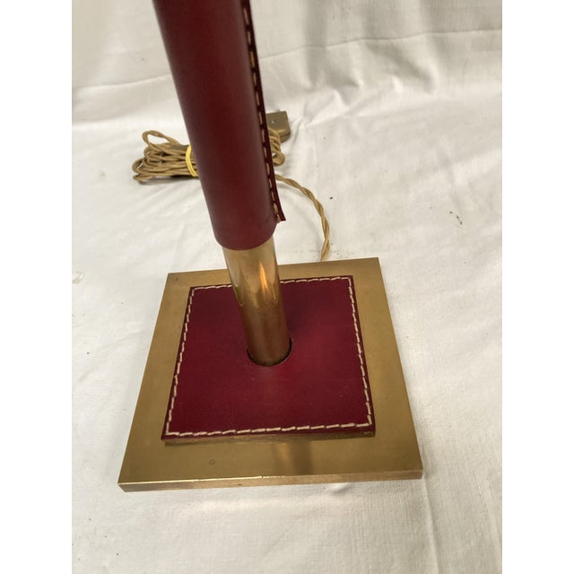 Leather Lamp by Jacques Adnet, 1950s For Sale - Image 4 of 10