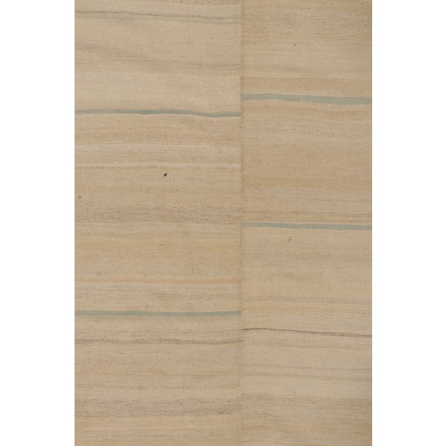 1950s Vintage Paneled Persian Kilim in Beige-Brown and Blue Tones by Rug & Kilim For Sale In New York - Image 6 of 8