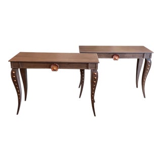 Pair of Justin Van Breda Alice Console Tables For Sale