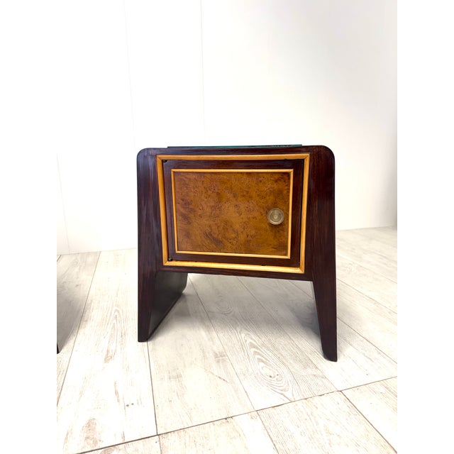 1950s Bedside Tables in the style of to Paolo Buffa, 1950s, Set of 2 For Sale - Image 5 of 16
