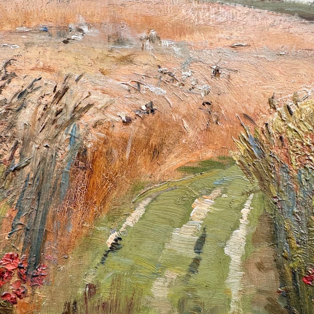 Fernand Quignon, Walking Through the Wheat Fields, 20th Century, Oil on Board, Framed For Sale - Image 15 of 18