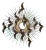 Mid 20th Century Wall Sculpture Torch Cut Brass Birds on Starburst Nail Style Silas Seandel or William Bowie For Sale