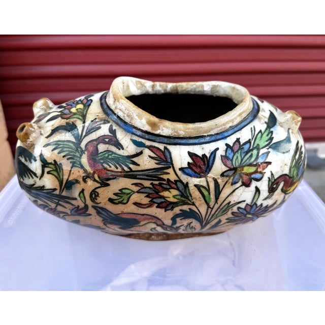 Mid 19th Century Antique Persian Qajar Vase/Jug For Sale - Image 5 of 9